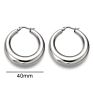 Micci Pvd 18K Gold Plated Stainless Steel Jewelry Statement Hollow Out Big Large Thick Chunky Hoop Earrings for Women