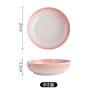 Multiple Color Modern Tableware Dessert Pasta Dishes Stoneware Red Plates for Restaurant