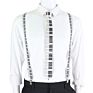 Music Print Suspender Bow Tie Set Men Women Piano Skull Rainbow Party Play Shirt Brace Butterfly Accessory Gift