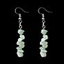 Natural Crystal Stone Beaded Earrings Multicolor Stones Tassel Hook Earrings