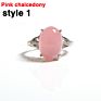 Natural Rose Quartz Malachite Different Gems Adjustable Larimar Ring