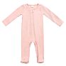 Newborn Baby Autumn Clothes Ribbed Footie Rompers Infant Rib Footie with Mitten & Zipper