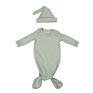 Newborn Infant Toddler Boy Girl Clothes Sleeper 100% Combed Cotton Baby Knotted Sleeping Gown with Hat