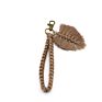 Newest Colorful Bohemia Cotton Rope Woven Leaves Feather Tassel Key Ring Boho Macrame Keychain