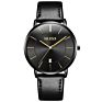 Olevs 5869 Men Sport Quartz Watch Minimalistwatches Week and Date Chronograph Watch Leather Strap Watch for Boy