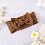 Organic Cotton Bow Knot Knitted Ribbed Baby Headband for Babies