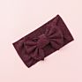 Organic Cotton Bow Knot Knitted Ribbed Baby Headband for Babies