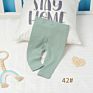 Organic Cotton Ribbed Elastic Autumn Baby Leggings