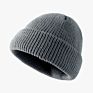 Outdoor Slouchy Running Knitted Ribbed Beanie Hat Acrylic Cuffed Knit Fisherman Beanie Hat