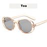 Oval Vintage White Sunglasses Wholsale