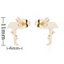 Personality Simple Animal Bird Earrings for Girls Ladies Simple Stainless Steel Stud Earrings Jewelry