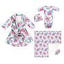 Polyester Rayon Knit Pregnancy Clothes Women Sleepwear Bath Hattie Maternity Robe Dresses Photoshoot