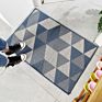 Polypropylene Dust-Proof Bath Rug Doormat Water Absorbent Geometric Pattern Floor Mats for Bathroom Kitchen