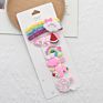 Popular 6Pcs Cute Cartoon Kid Hair Clip Soft Glue Rainbow Lollipop Unicorn Bb Children's Hair Pin