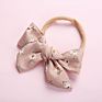 Popular Newest Spring Flowers Nylon Bows Fabric Girls Headbands Soft Elastic Hairbands Baby Bow Hair Accessories