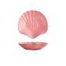Porcelain Dessert Snack Fruit Salad Tableware Shell Shape Ceramic Plate for Restaurant
