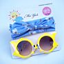 Pretty Children Hair Accessories Set Baby Girl Sunglasses and Headband Sets Cute Bow Hairband for Girl