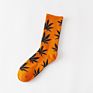 Professional Colorful Tube Sports Socks Bamboo Maple Leaf Socks Design Hemp Weed Leaf Socks