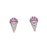 cz pineapple cherry ice cream glass key lock shape stud earring