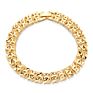 Punk 24K Gold Plated Multi Shape Bracelet Curb Cuban Chain Gold Color Brass Bracelets Bangle for Men Women Jewelry Gifts