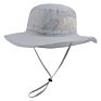 Pure Grey Khaki Blue Wide Brim Fishing Caps Upf50+ Army Green outside Sports Bonnie Bucket Sun Beach Hats for Kids Youth Adult