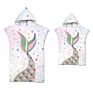 Quick Dry Hooded Mermaid Customized Baby Microfiber Beach Towels for Girls and Boys