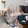 Rawhouse Retro Abstract Style Art Cartoon Design Home Decor Woven Cotton Blanket