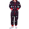 Ready to Ship Home Wear in Stocks Men Pajamas Deer Snowman Stripe Christmas Print Adult One-Piece Pajamas