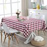 Red and White Rectangle Polyester Plaid Table Cloth Checkered Gingham Tablecloth for Picnic,Holiday,Dinner,Kitchen