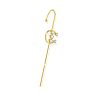 Rhinestone Earring Simple Pearl Crystal Gold Hypoallergenic Piercing Cuff Wrap Ear Wrap Crawler Hook Earrings