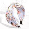 Rose Flower Printed Collection Cross Knot Fabric Women Hair Band Headband Accessories F419