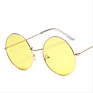 Round Pink Sunglasses Ladies Sunglasses Ladies Alloy Mirror Women Black round Frame Sunglasses Colorful Ocean Film