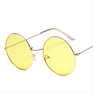 Round Pink Sunglasses Ladies Sunglasses Ladies Alloy Mirror Women Black round Frame Sunglasses Colorful Ocean Film