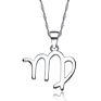 S925 Sterling Silver 12 Constellations Pendant Necklace Zodiac Sign Jewellery Gift for Women Girlfriend Couple