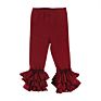 Sales Toddler Ruffle Leggings Solid Color Triple Cotton Kids Clothing Girls Ruffle Pants