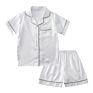 Satin Pajamas Set Kids Size Pyjamas Sleepwear for Child Silk Nighty 6028