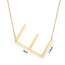 Shangjie Kalung Stylish Long Gold Plated Necklace Hip Hop Large Letter Necklace Stainless Steel Initial Necklace