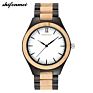 Shifenmei Drop Shipping Anniversary Gift Engraved Wooden Men Watch Wristwatches Natural Ebony Customized Wood Watch