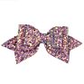 Shiny Leather Hair Accessories Ribbon Colorful Big Hair Bows Clips for Girls Kids