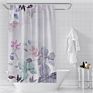 Shower Curtain Fabric 3D Digital Printed Green Shower Curtain
