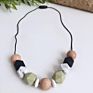 Silicone Teething Jewelry Baby Bpa Free Chewable Infant Necklace