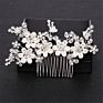 Silver Pearl Crystal Wedding Hair Combs Hair Accessories Bride Bridesmaid Jewelry for Women
