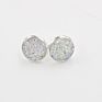 Silver Plating Stud Resin Druzy Drusy Earrings 12Mm Resin Cabochon Earrings for Women Jewelry Gift