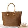 Simple Women Totes Bag Handmade Straw Hand Bag Female Large Capacity Travel Beach Shoulder Handbags