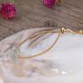 Single Stone Gold Chain Adjustable Crystal Bracelets Natural Nugget Quartz Crystal Simple Bracelet