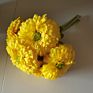Six Heads and Hands Tied Marigolds Colorful Artificial Flowers