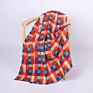 Size Luxury Printed Two Sides Plaid Plain Polyester Fleece Throw Blanket