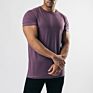 Slim Fit Black Cotton Gym Tee Workout Short Sleeve T-Shirt for Man