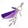 Small Handmade Feather Dream Catcher Keyring Keychain Decor Car Bag Hanging Decoration Pendant Dreamcatcher Gift