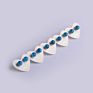 Small Stud Earrings for Women Sterling Silver 925 Jewellery Circle Crystals Natural Stone Earring